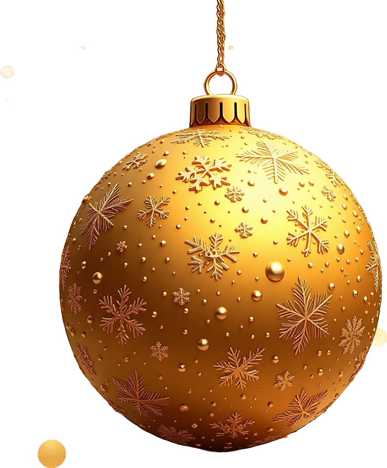 Golden Christmas Ornament